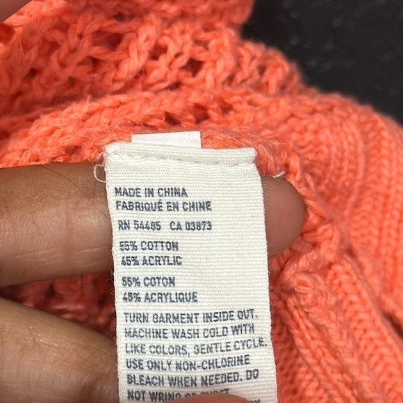 AMERICAN EAGLE OUTFITTERS cut out knit orange short sleeve sweater Size Small - Picture 5 of 5